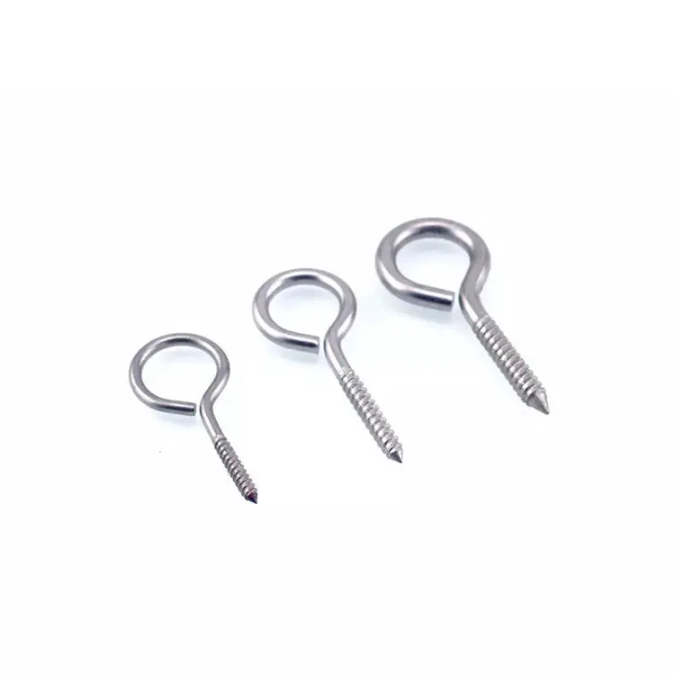 Plating Zinc Self-drilling Hook Screw Sheep Eye Nail Ring Hook Pins For Curtain Hanger Lamp Screw Hook Sheep Eye Nails