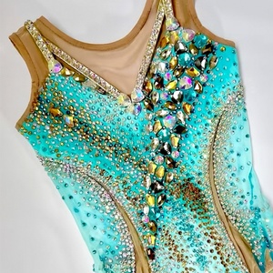 OLeeya Vente en gros de cristaux de strass à coudre de qualité supérieure 5A, forme Rivoli, verre biseauté, dos plat, grands strass à coudre pour vêtements - Product Image 6