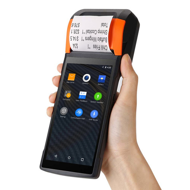 Portable Payment Pos Terminal Android All in One Mobile Pos Printer Mini Blue Tooth Cash Register