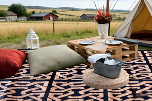 Tapis de plage anti-corrosion écologique, portable, imperméable, durable, élégant, type camping - Product Image 6