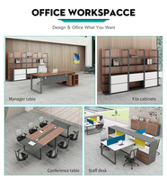 Table de conférence moderne Meet&CO pour 8 personnes, bureau de salle de réunion, bois de teck, rectangle, mobilier de bureau commercial