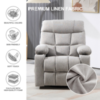 Fauteuil à bascule surdimensionné pivotant à 360° avec fonction massage et chauffage pour salon