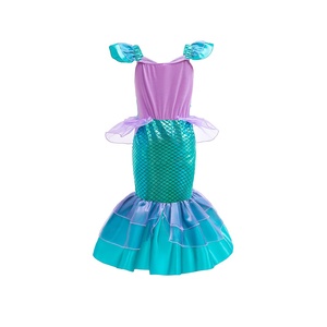 BAIGE azul púrpura vestido de sirena mangas voladoras <span class=keywords><strong>Ariel</strong></span> Fishtail Cosplay vestido para niñas pequeña sirena disfraz vestido para niños - Product Image 3