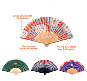 Éventails en bambou personnalisés imprimés numériquement Beckon pour les agences de voyage, les touristes, les promotions de vacances et les salons du voyage - Product Image 4