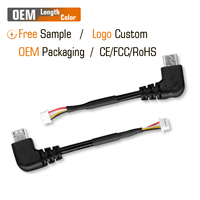 Cable Micro USB OEM con Conector en Ángulo Corto, Moldeado en PVC de Cobre Puro, 5 Pines, Fabricante de Cables Dongguan