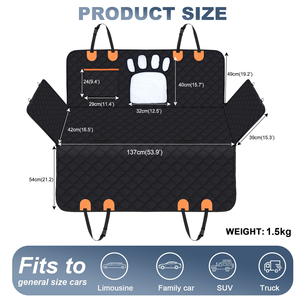 Waterproof Quilted Dog Car Seat Cover Non Slip Pet Hammock Foldable Back Protection <b>Mat</b> for Cars - Product Image 5