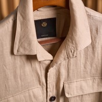 Chemise en lin pour homme, style cargo, pour le travail et les activités de plein air, à manches longues, respirante, haute qualité, teinte en fil, décontractée et professionnelle