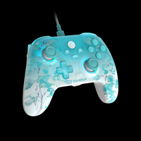 Manette de jeu filaire GameSir T7 Pro Floral avec joystick à effet Hall, déclencheur lumineux RGB, manette de jeu transparente florale pour Xbox Series