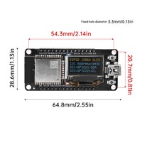 Papan pengembangan Esp32 dengan layar Oled 0.96 inci, ch340,wifi + modul nirkabel ble, mikro Usb untuk Micropython