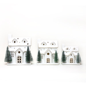<span class=keywords><strong>Casa</strong></span> de pueblo nevado, <span class=keywords><strong>casa</strong></span> de porcelana con batería clásica, iluminación - Product Image 1