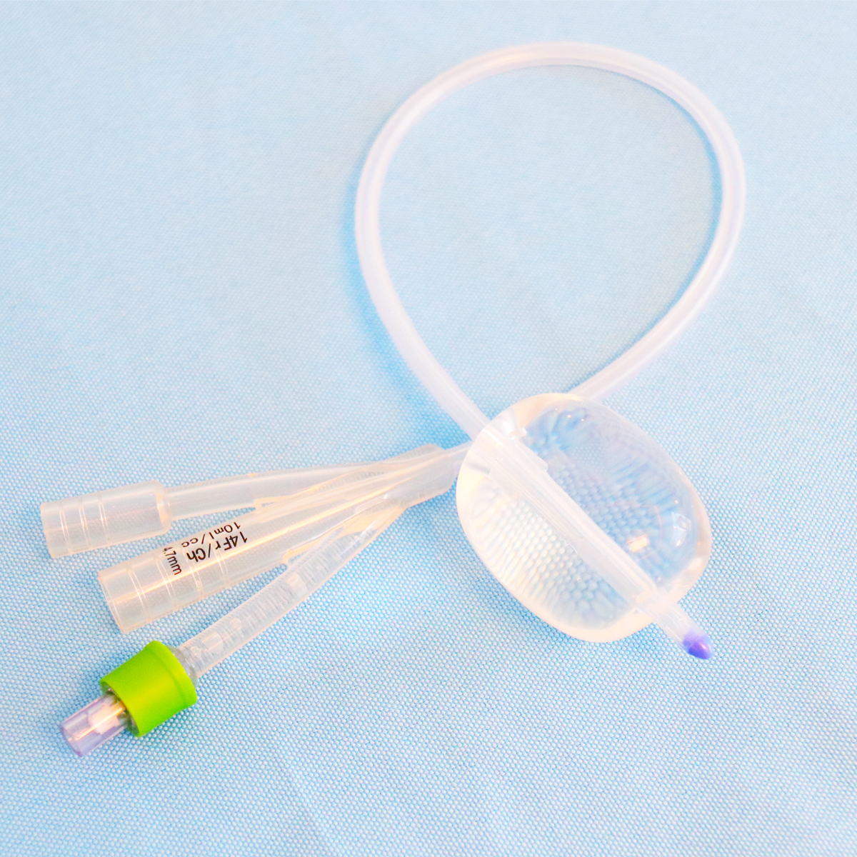 Fábrica Catéter urinario de triple lumen de silicona 100% desechable Catéter de Foley de silicona de 3 vías