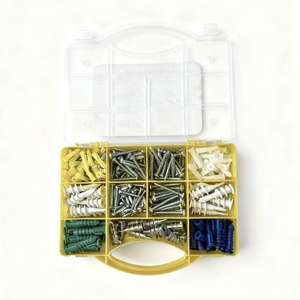 Kit de Fixations Diverses pour la Maison, Vis en Acier Inoxydable pour Panneaux de Particules OEM, Chevilles en Plastique pour Cloisons Sèches avec Boîte de Rangement en PP - Product Image 1