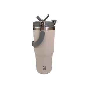 Gobelet isotherme en acier inoxydable éco-minimaliste 750 ml avec couvercle à poignée, isolation thermique 12-24 heures, compatible eau bouillante, pour voyage et voiture - Product Image 1