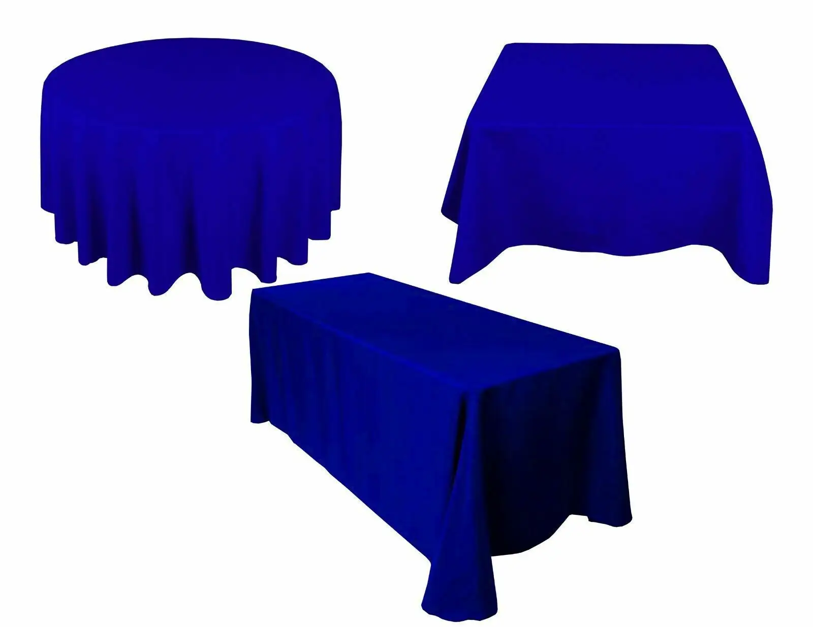 100% polyester Royal Blue Round Rectangular Square Tablecloths Solid Color Table Throw for Restaurant,Kitchen