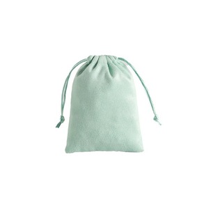 Flannel Jewelry <b>Drawstring</b> Bag 8x10cm Velvet Packaging Inner Gift <b>Pouch</b> Green Printable Logo Rectangular Shape Nanchang Origin - Product Image 5
