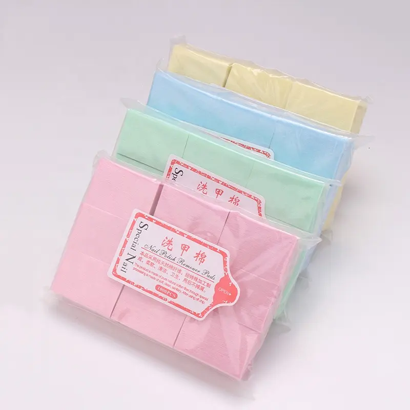 Pink nail polish remover disposable cleaning cotton nail cleaning pads nail supplies