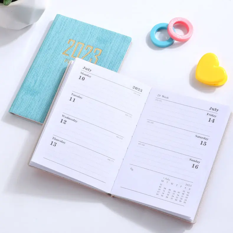 2023 planner Hot Selling New Product PU Journal To Do Custom Notebook Pocket Note Book