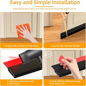 Striscia Adesiva Termica per Fessure Inferiori delle Porte in Legno, Isolamento Acustico, Protezione da <span class=keywords><strong>Vento</strong></span>, Polvere e Insetti - Product Image 5