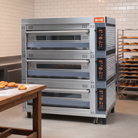 Horno de Plataforma Portátil Eléctrico Industrial Comercial de Acero Inoxidable - Control Digital Automático 380V Nuevo Equipo de Panadería de Alto Rendimiento
