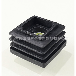 Pied de meuble 25x25 M8 en plastique réglable avec écrou en acier inoxydable, design minimaliste noir, installation facile - Product Image 2