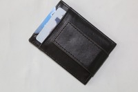 Dompet Kulit Asli Anti Maling Tahan Air Model Slim Unisex Kustom, Produksi Cina, Berhias Aluminium Embos, Promo Hot Sale