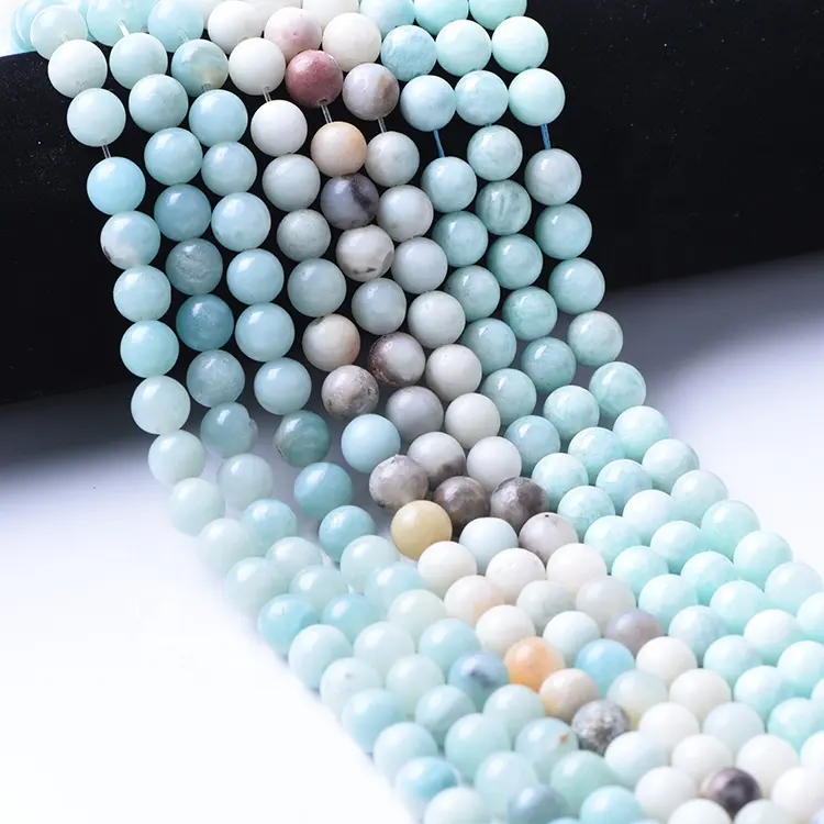 Vente en gros de perles en vrac en quartz rose amazonite améthyste agate oeil de tigre pour la fabrication de bracelets, colliers et bijoux