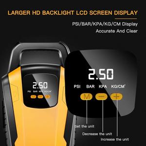 Bomba Inflable Digital para Neumáticos de <span class=keywords><strong>Coche</strong></span>, Compresor de Aire Automático, <span class=keywords><strong>Inflador</strong></span> Eléctrico de 12V, Iluminación HF4883 - Product Image 3