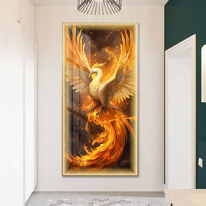 Phoenix <span class=keywords><strong>Nirvana</strong></span> pintura de pared decorativa pájaro blanco frente a Phoenix y fuego paisaje auspicioso para sala de estar porche - Product Image 6
