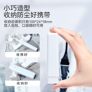 Toothbrush Portable Compact Soft Bristle Travel Style Adult Folding Black <b>White</b> - Product Image 4