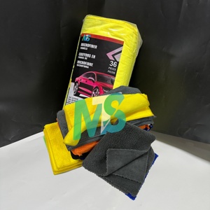 Serviettes en microfibre sans bords 300 g/m² pour voiture, à poils longs et courts, pour lavage, detailing et polissage, avec chiffon en microfibre ultra doux sans bords - Product Image 1