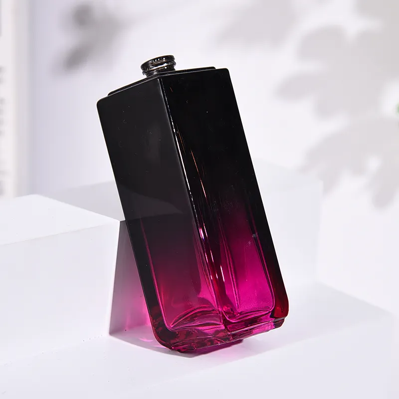 High quality luxury oil perfume bottle 110ml black purple translucent glass bottle Refillable perfume bottle