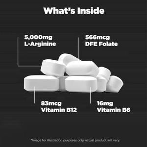 OEM Label pribadi l-arginine tablet dengan vitamin B untuk kinerja Stamina dan dukungan kesehatan vaskular - Product Image 5