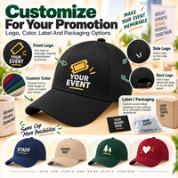 Casquette de baseball promotionnelle avec logo personnalisé, 6 panneaux, visière incurvée, cadeau d'équipe pour événement d'entreprise, vente en gros