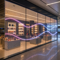 Écran LED transparent pour vitrine de magasin duty-free d'aéroport