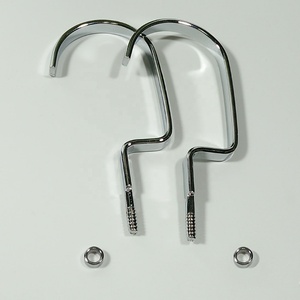 Mạ crôm bạc móc Phụ Kiện Móc phẳng cho móc treo bằng gỗ cho móc treo & đường ray - Product Image 2