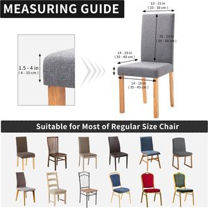 Fundas de Silla Jacquard Sólidas de Lujo Disponibles en Muestra, Elásticas, Suaves y Cómodas, Talla Única, Color Personalizado, Poliéster - Product Image 4