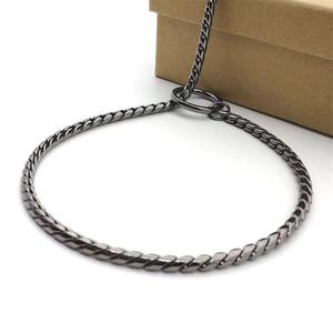 โซ่ทองเหลืองชุบไฟฟ้า 3.0 นิ้ว แบบโซ่ P สำหรับควบคุมสุนัข ปลอกคอสุนัข โซ่แบบยืดหดได้ สำหรับสัตว์เลี้ยงขนาดใหญ่ กลาง เล็ก - Product Image 6