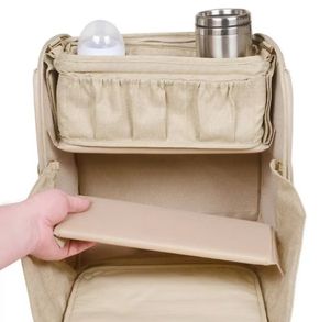 Grand sac à dos amovible pour les couches Poussette Caddy Pratique pour maman et papa Sac à main pour bébé Organisateur de couches Station à langer - Product Image 4