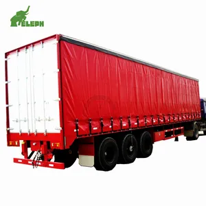 Tri-Axle Curtain Side Open Container Semi Trailer Roop Hook Curtain Side Trailer With Trucks