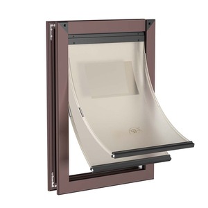 Modern alüminyum büyük köpek kapı çift manyetik flep iki sürgülü kilit panelleri ile köpekler için güvenli - Product Image 5