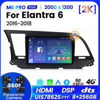 Sistema Multimedia de Audio para Automóvil MEKEDE M6 PRO con Sistema Android y Pantalla QLED para Hyundai Elantra 2016 2018 2020