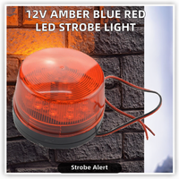 Alarma Sonora y Luminosa de 12V/220V, Sirena de Advertencia con Luz Estroboscópica LED de 110dB para Sistema de Seguridad