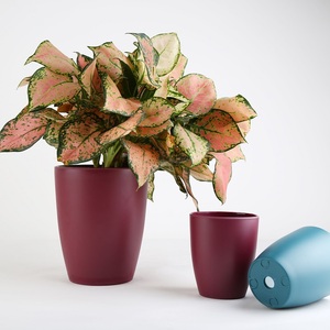 थोक दो रंग फूल के बर्तन मैसेटस डी वाइरो प्लास्टिक गार्डन पौधे फूल बर्तन नर्सरी रोपाई पॉट - Product Image 1