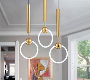 <span class=keywords><strong>Led</strong></span> lampadario luce del pendente in oro - Product Image 3