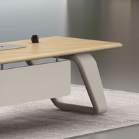 Meubles de bureau design luxe léger, table de direction E1, bureau de direction en bois de haute qualité pour immeuble de bureaux