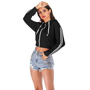 Felpa con cappuccio autunno tinta unita con cappuccio a maniche lunghe con cappuccio da <span class=keywords><strong>donna</strong></span> - Product Image 5