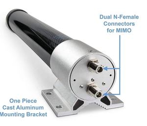 Вертикальная наружная антенна MIMO 2x2 с высоким коэффициентом усиления, N-Female, 96 см, всенаправленная, 5G, 698-3800 МГц, 16dBi, для мобильной связи 4G LTE, белая, 1.8 м - Product Image 4