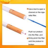 Cigarettes saveur naturelle menthol capsule tubes filtrants boules d'écrasement applicateur pop cigarettes rafale pour fumer