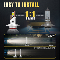 Faros LED Gview G20W 6000K Blanco Brillante H7 H18 140W 36000LM, Marca Gview, Proveedor de Confianza, Estándares de Calidad de Exportación para Automóviles