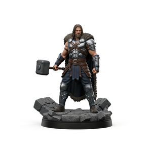 Estátua de Modelo de Rei Guerreiro Ocidental em Resina PVC 3D Personalizada para Coleção e Decoração de Mesa - Product Image 3